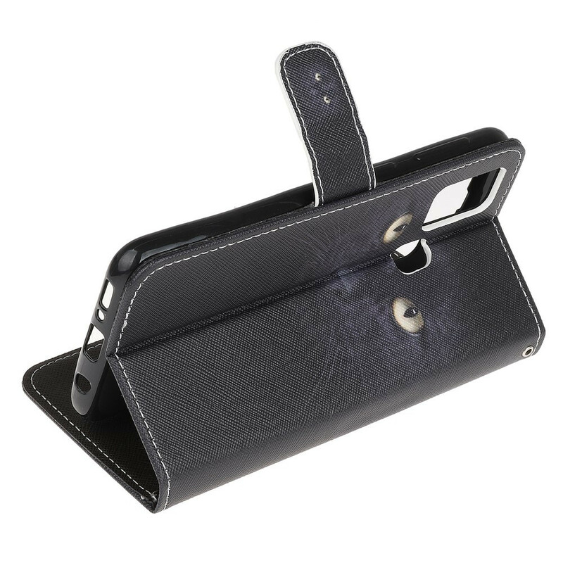 OnePlus N100 Katzenaugen Tasche Schwarz mit Riemen