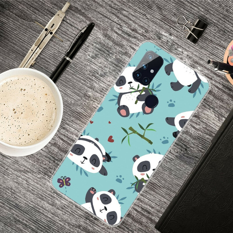 Cover OnePlus Nord N100 Haufen von Pandas