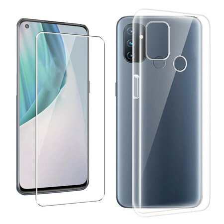 OnePlus Nord N100 Cover Combo Cover und gehärtetes Glas Bildschirm