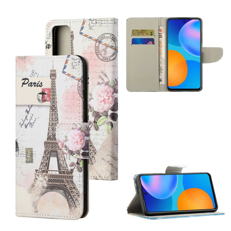 Huawei P Smart 2021 Eiffelturm Retro Tasche