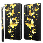 Hülle Huawei P Smart 2021 Gelbe Schmetterlinge