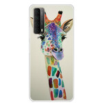 Huawei P Smart 2021 Giraffe Cover Farbig