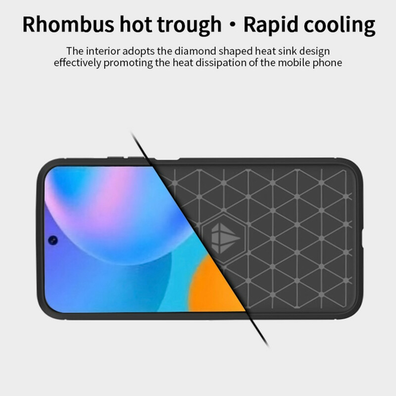Huawei P Smart 2021 Kohlefaser Cover Gebürstet MOFI