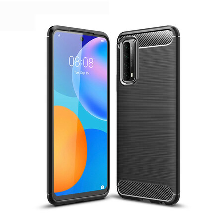 Huawei P Smart 2021 Kohlefaser Cover Gebürstet