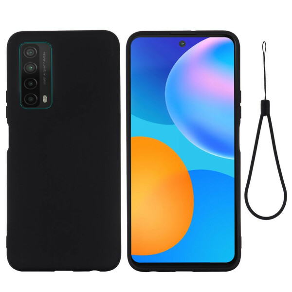 Huawei P smart 2021 Liquid Silicone Cover Mit Lanyard