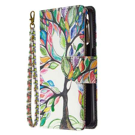 Hülle Realme 6 Tasche mit Reißverschluss Baum
