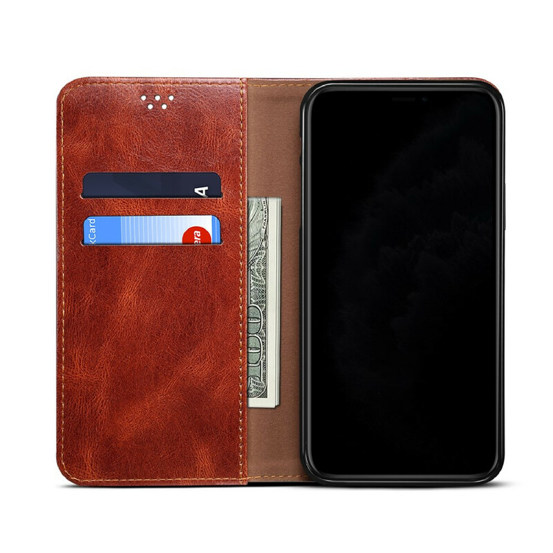 Flip Cover OnePlus 8T Kunstleder Gewachst