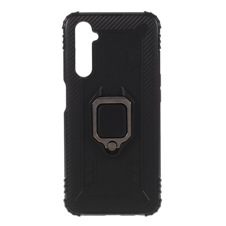 Hülle Realme 6 Ring und Kohlefaser