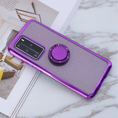 Huawei P40 Pro Glitter & Diamonds Ring Cover