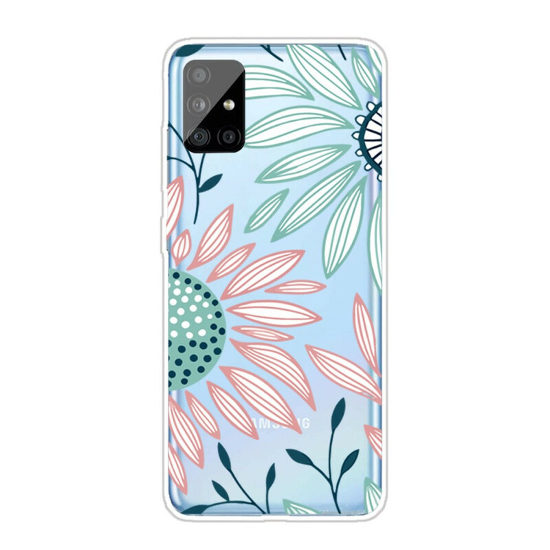 Samsung Galaxy A51 Transparent Cover Eine Blume