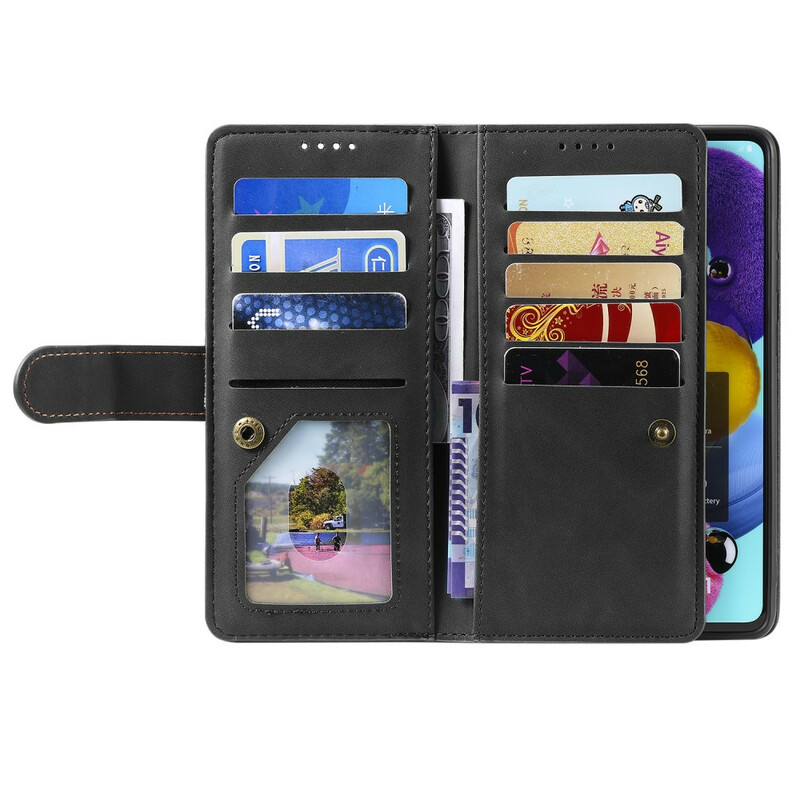 Hülle Samsung Galaxy A51 Verstärkte Konturen Reißverschlusstasche