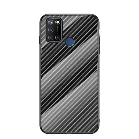 Hülle Realme 7i Gehärtetes Glas Kohlefaser