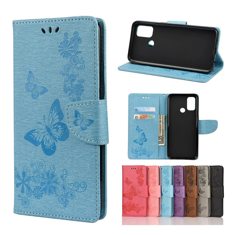 Oppo A53 / A53s Tasche Nur Schmetterlinge mit Lanyard Oppo A53 / A53s Tasche Nur Schmetterlinge mit Lanyard