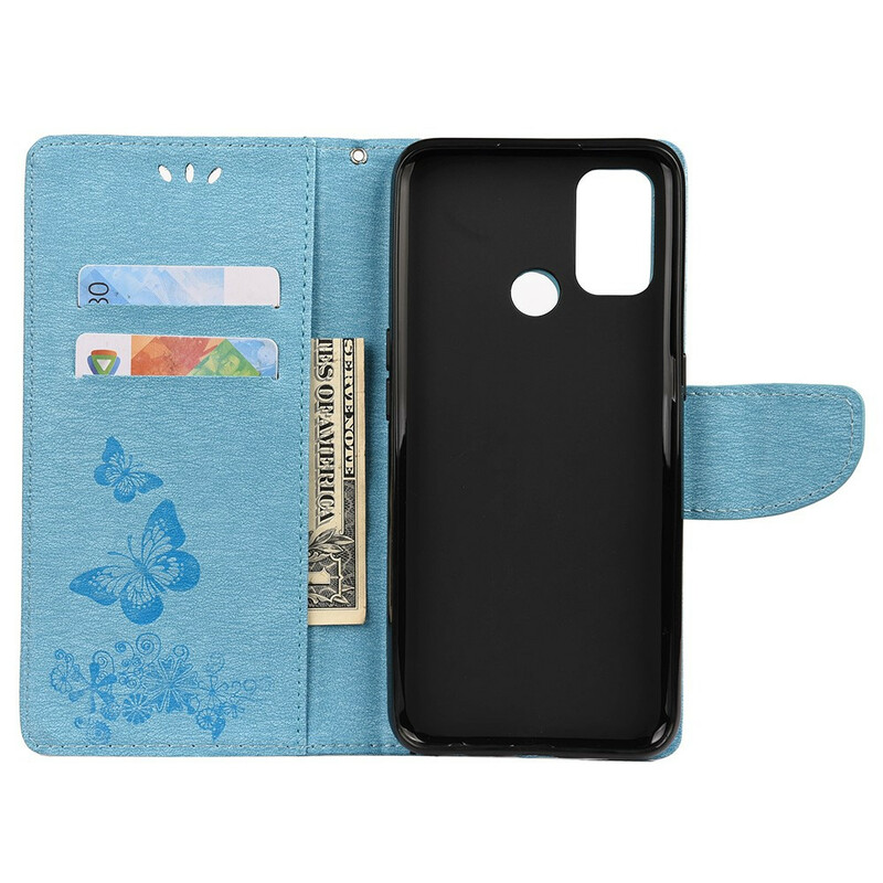 Oppo A53 / A53s Tasche Nur Schmetterlinge mit Lanyard Oppo A53 / A53s Tasche Nur Schmetterlinge mit Lanyard