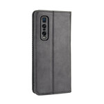 Flip Cover Oppo Find X2 Pro Vintage Styled Leather Effect