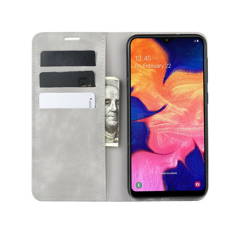 Flip Cover Samsung Galaxy A10 Vintage-Leder-Effekt Stilisiert