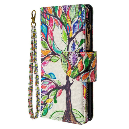Samsung Galaxy A10 Tasche mit Reißverschluss Baum