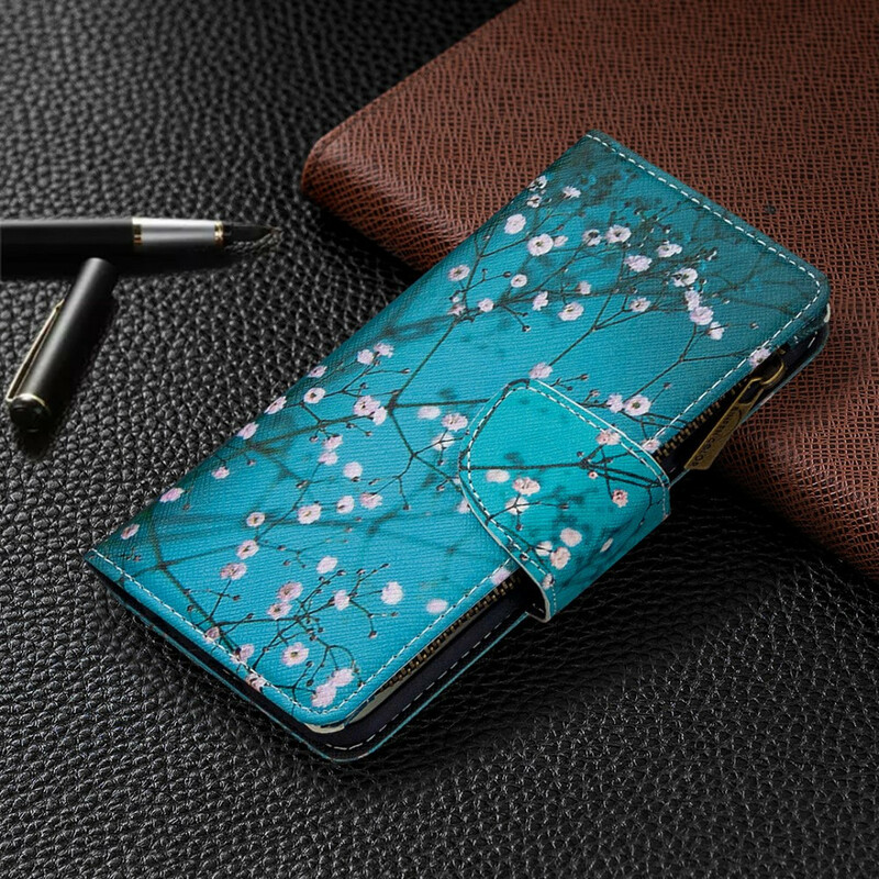 Samsung Galaxy A10 Tasche mit Reißverschluss Baum