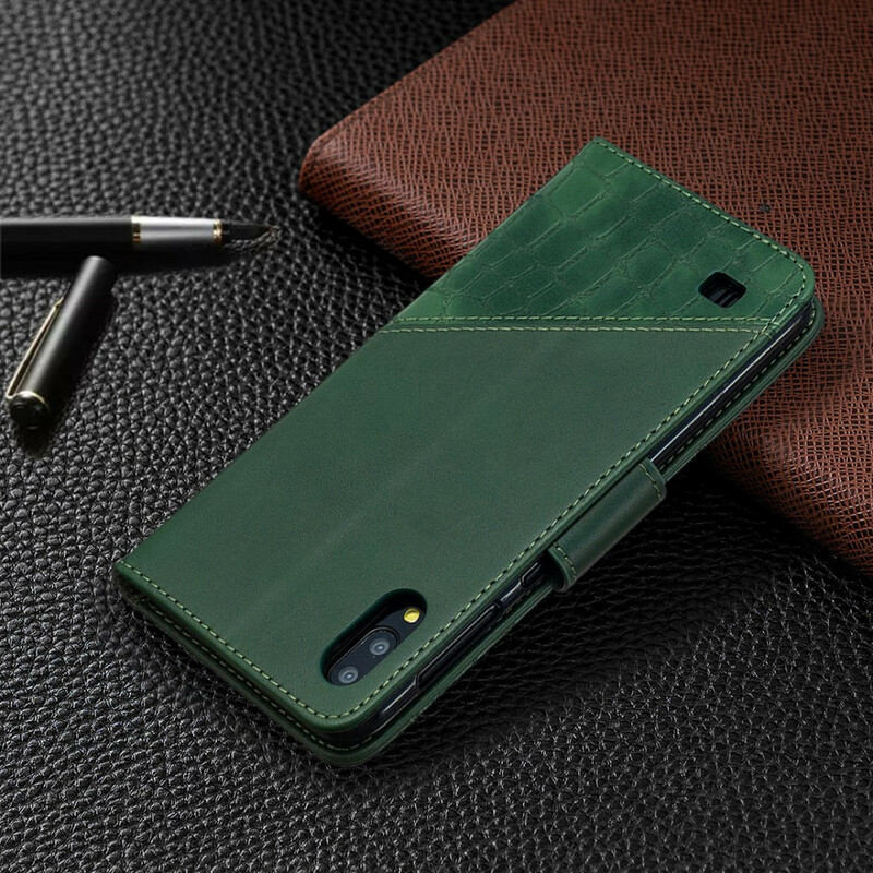 Samsung Galaxy A10 Hülle mit Krokodilhaut-Effekt Klassisch