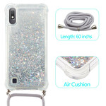 Samsung Galaxy A10 Glitter Cover mit Kordel