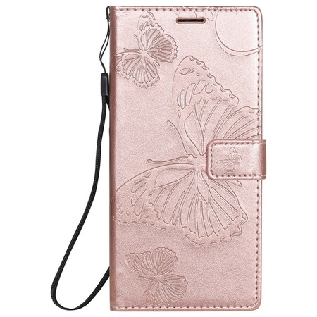 Samsung Galaxy Note 20 Ultra Riesige Schmetterlinge Tasche mit Riemen