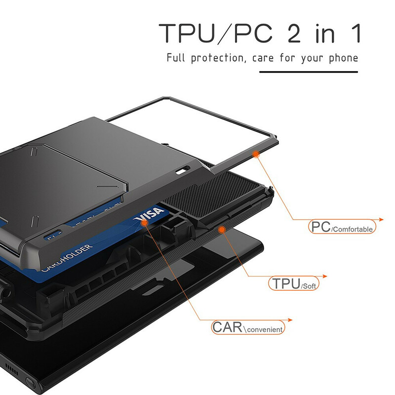 Samsung Galaxy Note 20 Ultra Cover Kartenhalter mit Trap und Halterung