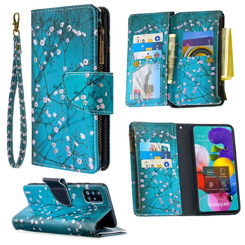 Samsung Galaxy A51 Tasche mit Reißverschluss Baum