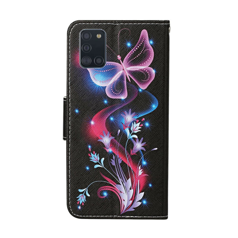Samsung Galaxy A31 Hülle Schmetterlinge und Riemchen