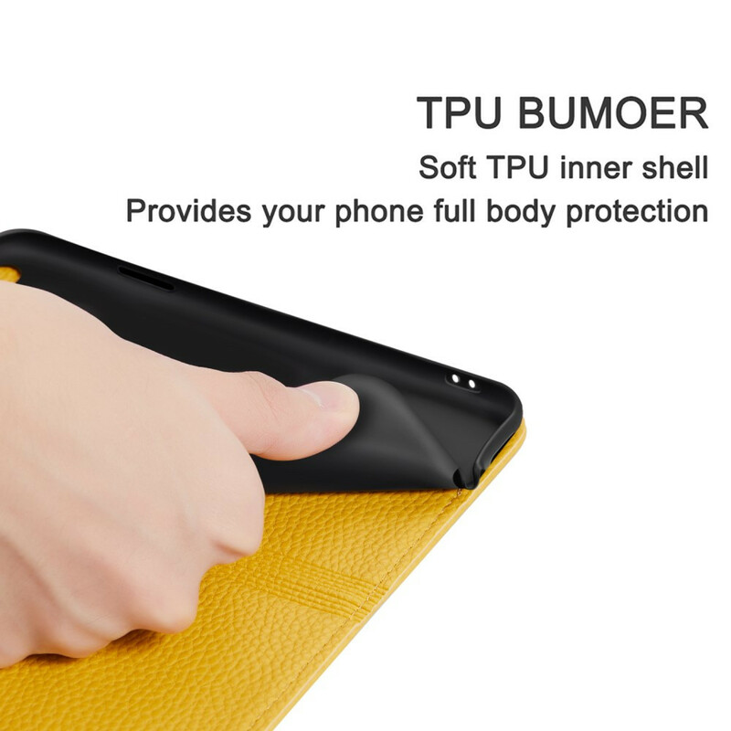 Flip Cover Samsung Galaxy A51 Kunstleder Litchi Ultra Chic