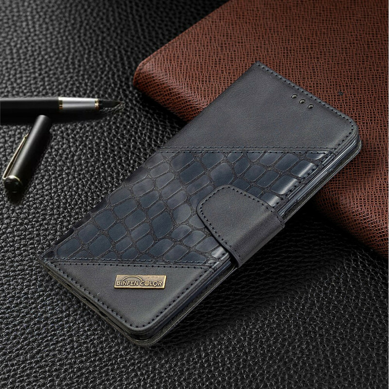 Samsung Galaxy A51 Hülle mit Krokodilhaut-Effekt Klassisch