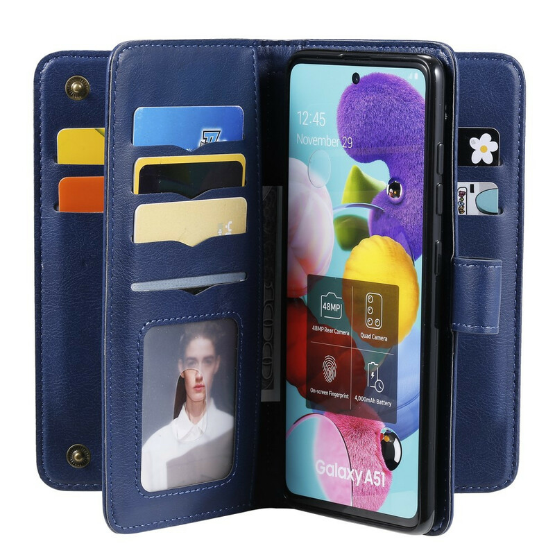 Samsung Galaxy A51 Kunstleder Tasche 9 Kartenetui Samsung Galaxy A51 Kunstleder Tasche 9 Kartenetui