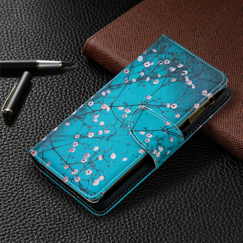 Xiaomi Mi 10T Lite 5G / Redmi Note 9 Pro 5G Tasche mit Reißverschluss Baum