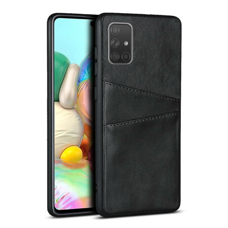 Samsung Galaxy A51 Lederstruktur Doppelte Kartenhülle