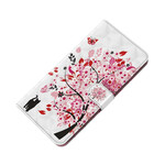 Xiaomi Mi 10T Lite 5G / Redmi Note 9 Pro 5G Baum Rosa Tasche