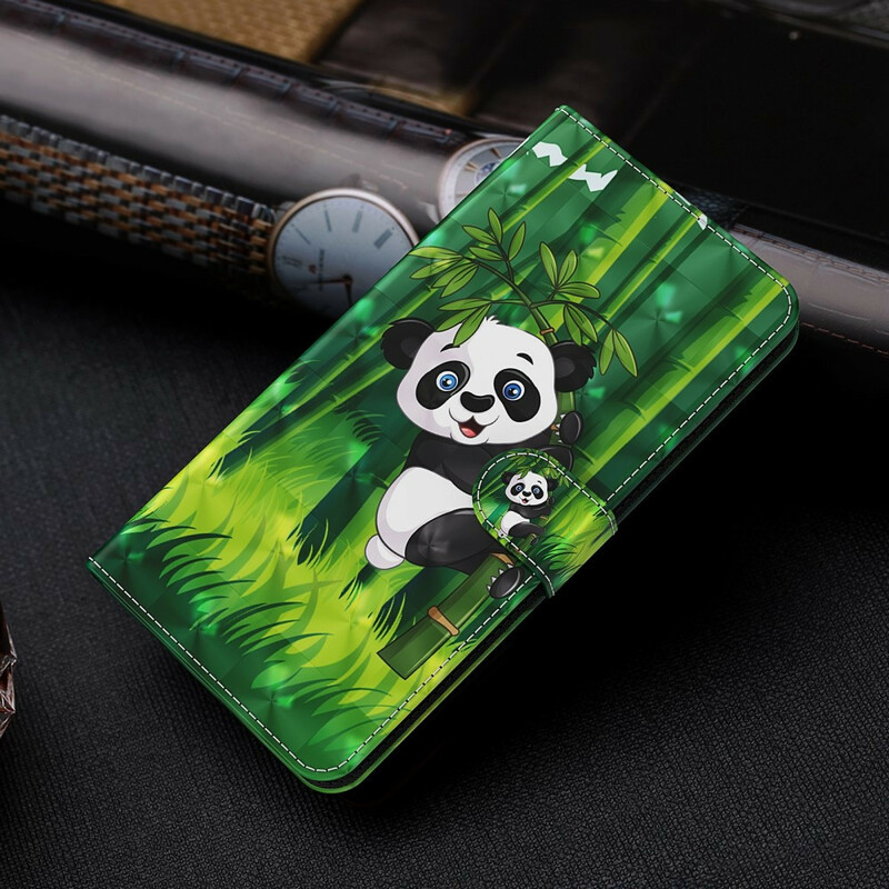 Samsung Galaxy A12 Hülle Panda und Bambus
