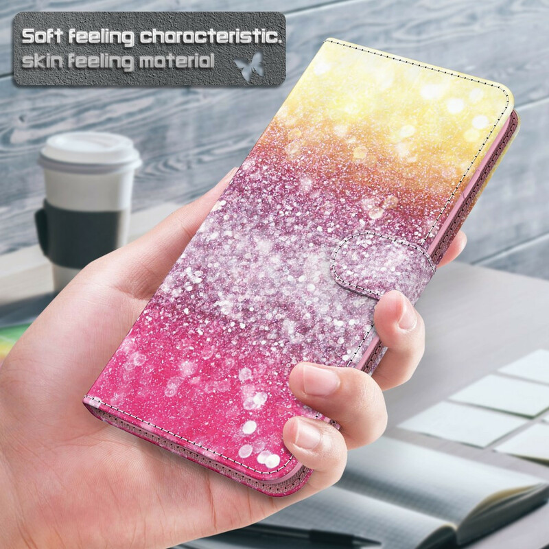 Hülle Samsung Galaxy A12 Gradient Glitter Magentas