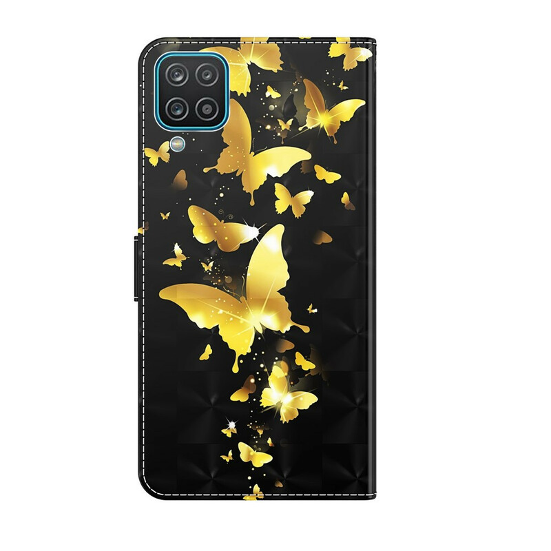 Samsung Galaxy A12 Hülle Gelbe Schmetterlinge