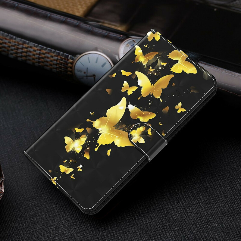Samsung Galaxy A12 Hülle Gelbe Schmetterlinge