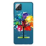 Samsung Galaxy A12 Hülle Transparent Aquarell Baum