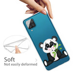 Samsung Galaxy A12 Transparent Trauriger Panda Cover
