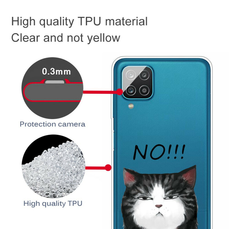 Samsung Galaxy A12 Cover Die Katze, die Nein sagt