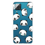 Samsung Galaxy A12 Transparent Pandas Sentimental Cover