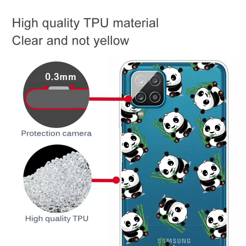 Samsung Galaxy A12 Cover Kleine Pandas