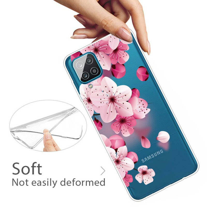 Samsung Galaxy A12 Hülle Kleine Rosenblüten
