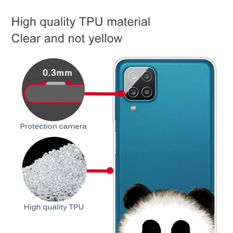 Samsung Galaxy A12 Transparent Panda Cover