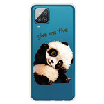 Samsung Galaxy A12 Transparent Panda Cover Give Me Five