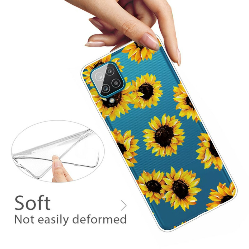 Samsung Galaxy A12 Hülle Sonnenblumen