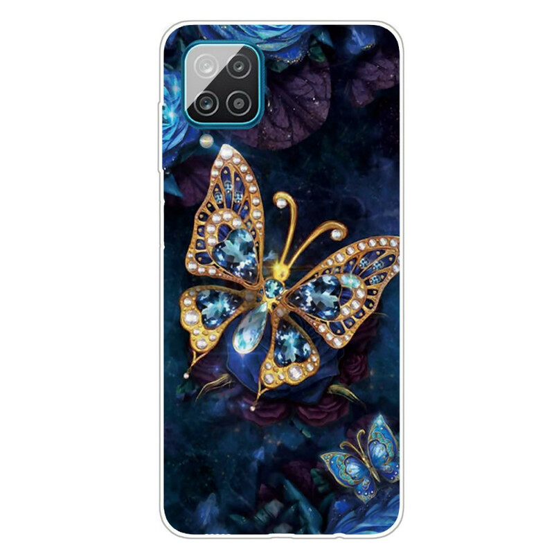 Samsung Galaxy A12 Schmetterling Luxe Cover