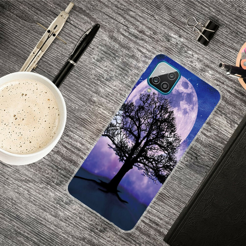 Samsung Galaxy A12 Cover Baum und Mond