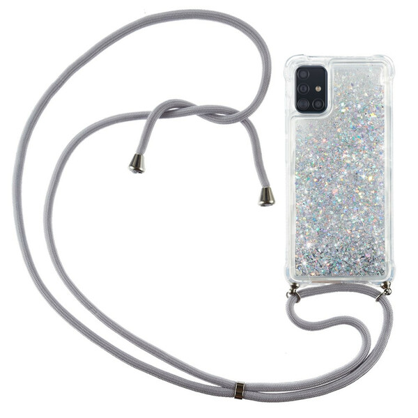 Samsung Galaxy A51 Glitter Cover mit Kordel